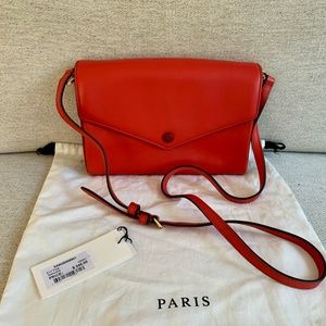 Sandro Women's Red Pola Leather Cross-body Bag